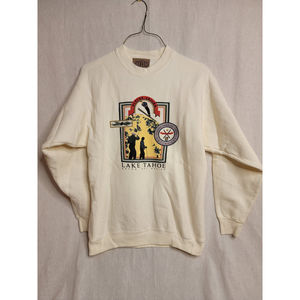 Cream SDI Retro Series Alpine Skiing Cotton Sherpa Long Sleeve Sweater Size M